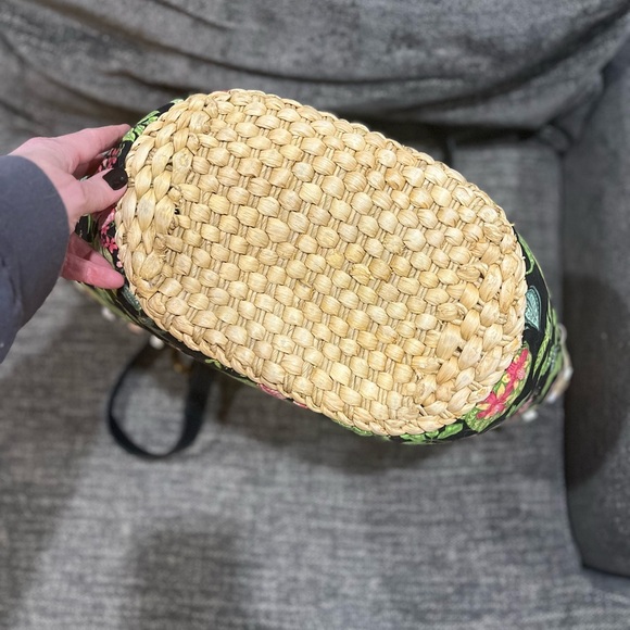 Vera Bradley Botanical Straw Tote, Minor Wear - Picture 8 of 10